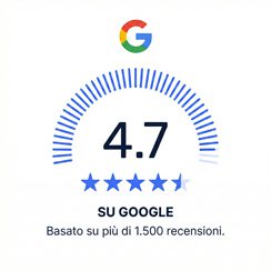 4.7 di reputazione su Google recensioni verificate TecnoService ha un punteggio di 4.7 su Google basato su più di 1500 recensioni verificate.